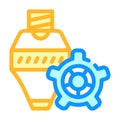 consumables, print head and gear color icon vector illustration