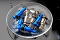 Consumables for tire repair, new blue and metal nipples for car tires. tire valve , Clamp-in Tubeless Tyre Tire Wheel Schrader