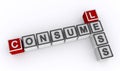 consume less word block on white Royalty Free Stock Photo
