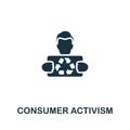 Consumer Activism icon. Monochrome simple line Protest icon for templates, web design and infographics
