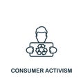 Consumer Activism icon. Line simple line Protest icon for templates, web design and infographics