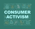 Consumer activism word concepts banner