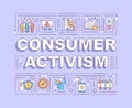 Consumer activism word concepts banner