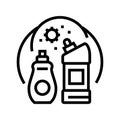 consumer chemicals line icon vector illustration