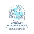 Consumer confidence index concept icon