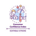 Consumer confidence index concept icon