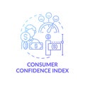 Consumer confidence index concept icon