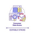 Consumer data access concept icon
