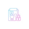 Consumer data privacy gradient linear vector icon Royalty Free Stock Photo