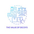 Consumer decoy concept icon