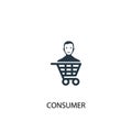 Consumer icon. Simple element