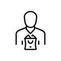 Black line icon for Consumer, user and purchaser Royalty Free Stock Photo