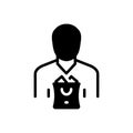 Black solid icon for Consumer, user and purchaser Royalty Free Stock Photo