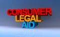 consumer legal aid on blue Royalty Free Stock Photo