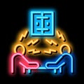 consumer outrage neon glow icon illustration