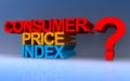 Consumer price index on blue