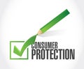 consumer protection checkmark illustration Royalty Free Stock Photo