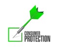 consumer protection dart check mark illustration Royalty Free Stock Photo