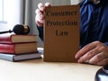 Consumer Protection Law is shown on the conceptual business photo Royalty Free Stock Photo