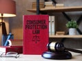 Consumer protection law is shown using the text Royalty Free Stock Photo