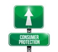 consumer protection road sign illustration design