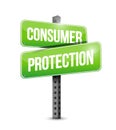 consumer protection road sign illustration design Royalty Free Stock Photo