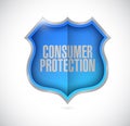 consumer protection shield illustration Royalty Free Stock Photo