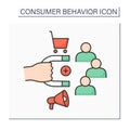 Consumer retention color icon