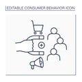 Consumer retention line icon