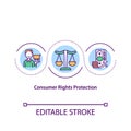 Consumer right protection concept icon