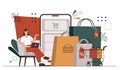 Consumer society vector concept