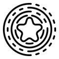 Consumer star excellence icon, outline style