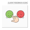 Consumer survey color icon