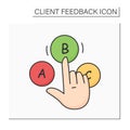 Consumer survey color icon