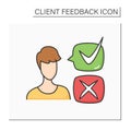 Consumer survey color icon