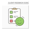 Consumer survey color icon