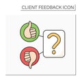 Consumer survey color icon