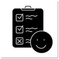 Consumer survey glyph icon