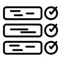 Consumer survey icon, outline style