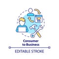 Consumer to business concept icon Royalty Free Stock Photo