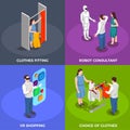 Consumers Isometric Concept Icons Set Royalty Free Stock Photo