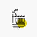 Consumption, resource, energy, factory, manufacturing Line Icon