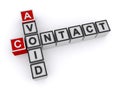 Contact avoid word blocks Royalty Free Stock Photo