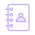 Contact book color line icon Royalty Free Stock Photo