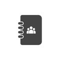 Contact book icon graphic design template vector Royalty Free Stock Photo