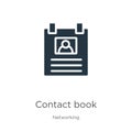 Contact book icon vector. Trendy flat contact book icon from networking collection isolated on white background. Vector Royalty Free Stock Photo