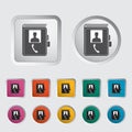Contact book single icon. Royalty Free Stock Photo