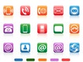 Contact button icons set Royalty Free Stock Photo