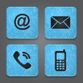 Contact buttons - set icons - email, envelope, pho