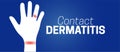 Contact Dermatitis Background Illustration with Hand with Irritations